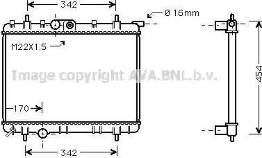 Ava Quality Cooling PE2248 - Радіатор, охолодження двигуна autozip.com.ua