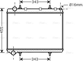 Ava Quality Cooling PE 2259 - Радіатор, охолодження двигуна autozip.com.ua