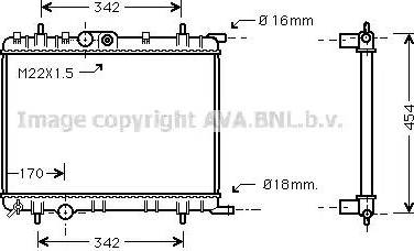 Ava Quality Cooling PEA2254 - Радіатор, охолодження двигуна autozip.com.ua