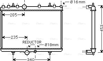 Ava Quality Cooling PE 2269 - Радіатор, охолодження двигуна autozip.com.ua