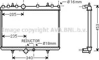 Ava Quality Cooling PEA2269 - Радіатор, охолодження двигуна autozip.com.ua