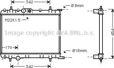 Ava Quality Cooling PE 2203 - Радіатор, охолодження двигуна autozip.com.ua