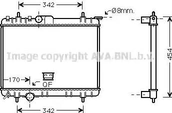 Ava Quality Cooling PE 2210 - Радіатор, охолодження двигуна autozip.com.ua