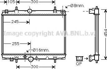 Ava Quality Cooling PE 2213 - Радіатор, охолодження двигуна autozip.com.ua