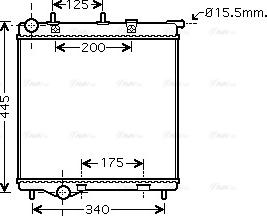 Ava Quality Cooling PE 2288 - Радіатор, охолодження двигуна autozip.com.ua