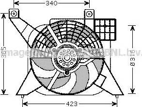 Ava Quality Cooling PE 7545 - Вентилятор, охолодження двигуна autozip.com.ua