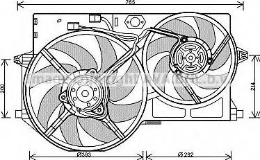 Ava Quality Cooling PE 7542 - Вентилятор, охолодження двигуна autozip.com.ua