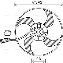 Ava Quality Cooling PE7557 - Вентилятор, охолодження двигуна autozip.com.ua