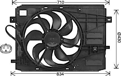 Ava Quality Cooling PE7561 - Вентилятор, охолодження двигуна autozip.com.ua