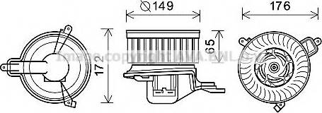 Ava Quality Cooling PE7501 - Електродвигун, вентиляція салону autozip.com.ua