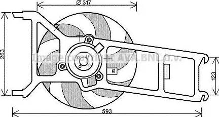 Ava Quality Cooling PE 7536 - Вентилятор, охолодження двигуна autozip.com.ua