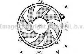 Ava Quality Cooling PE7523 - Вентилятор, охолодження двигуна autozip.com.ua