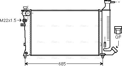 Ava Quality Cooling PEA2148 - Радіатор, охолодження двигуна autozip.com.ua