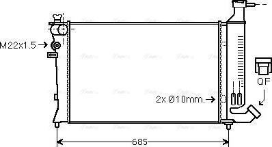 Ava Quality Cooling PEA2136 - Радіатор, охолодження двигуна autozip.com.ua