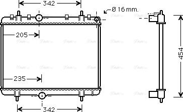 Ava Quality Cooling PEA2330 - Радіатор, охолодження двигуна autozip.com.ua