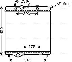 Ava Quality Cooling PEA2298 - Радіатор, охолодження двигуна autozip.com.ua