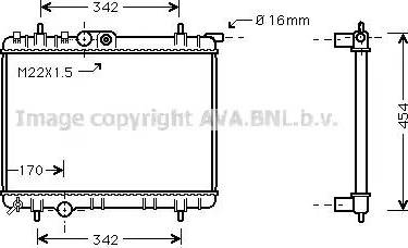 Ava Quality Cooling PEA2244 - Радіатор, охолодження двигуна autozip.com.ua