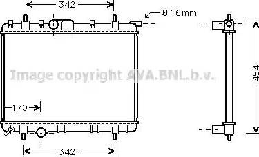 Ava Quality Cooling PEA2246 - Радіатор, охолодження двигуна autozip.com.ua