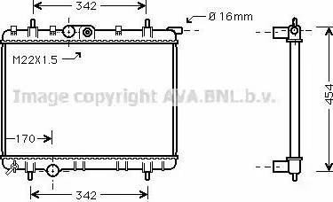 Ava Quality Cooling PEA2248 - Радіатор, охолодження двигуна autozip.com.ua