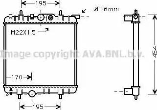 Ava Quality Cooling PEA2243 - Радіатор, охолодження двигуна autozip.com.ua