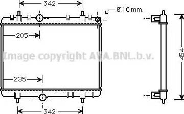 Ava Quality Cooling PEA2267 - Радіатор, охолодження двигуна autozip.com.ua