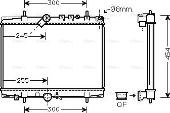 Ava Quality Cooling PEA2202 - Радіатор, охолодження двигуна autozip.com.ua