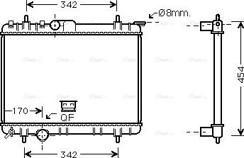 Ava Quality Cooling PEA2210 - Радіатор, охолодження двигуна autozip.com.ua