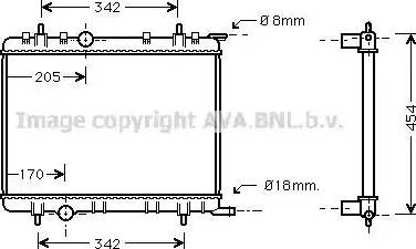 Ava Quality Cooling PEA2211 - Радіатор, охолодження двигуна autozip.com.ua