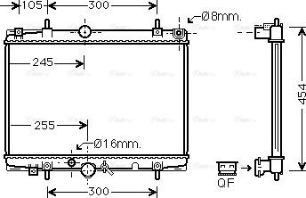 Ava Quality Cooling PEA2213 - Радіатор, охолодження двигуна autozip.com.ua