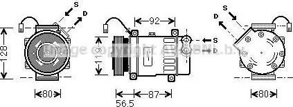 Ava Quality Cooling PE K036 - Компресор, кондиціонер autozip.com.ua