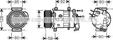 Ava Quality Cooling PE K329 - Компресор, кондиціонер autozip.com.ua