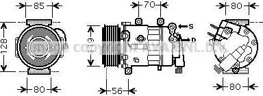 Ava Quality Cooling PE K324 - Компресор, кондиціонер autozip.com.ua