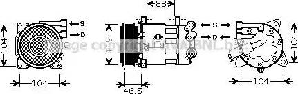 Ava Quality Cooling PE K325 - Компресор, кондиціонер autozip.com.ua