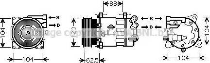 AVA PE K321 - Компресор, кондиціонер autozip.com.ua