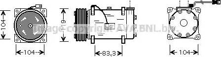 Ava Quality Cooling PE K225 - Компресор, кондиціонер autozip.com.ua