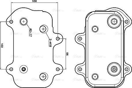 Ava Quality Cooling PR3102 - Масляний радіатор, рухове масло autozip.com.ua