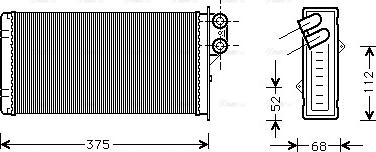 Ava Quality Cooling RE6014 - Теплообмінник, опалення салону autozip.com.ua