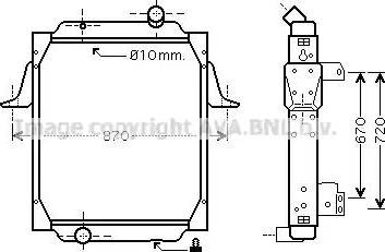 Ava Quality Cooling RE 2069 - Радіатор, охолодження двигуна autozip.com.ua