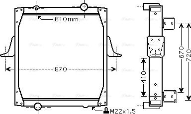 Ava Quality Cooling RE 2068 - Радіатор, охолодження двигуна autozip.com.ua