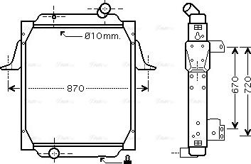 Ava Quality Cooling RE 2062 - Радіатор, охолодження двигуна autozip.com.ua