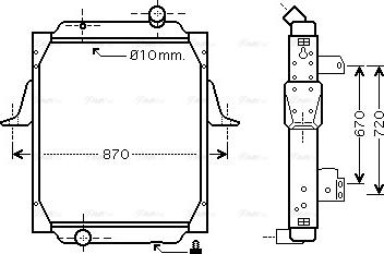 Ava Quality Cooling RE 2067 - Радіатор, охолодження двигуна autozip.com.ua