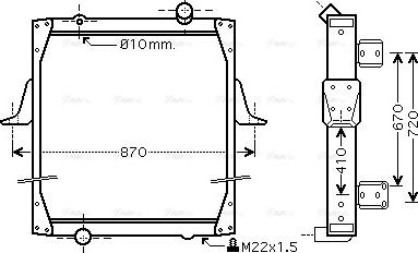 Ava Quality Cooling RE 2081 - Радіатор, охолодження двигуна autozip.com.ua