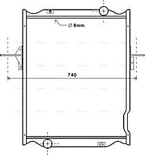 Ava Quality Cooling RE2106 - Радіатор, охолодження двигуна autozip.com.ua