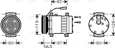 Ava Quality Cooling REAK071 - Компресор, кондиціонер autozip.com.ua