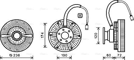 Ava Quality Cooling REC101 - Зчеплення, вентилятор радіатора autozip.com.ua