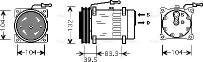 Ava Quality Cooling RE K084 - Компресор, кондиціонер autozip.com.ua