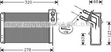 Ava Quality Cooling RT 6099 - Теплообмінник, опалення салону autozip.com.ua