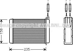 Ava Quality Cooling RT 6090 - Теплообмінник, опалення салону autozip.com.ua