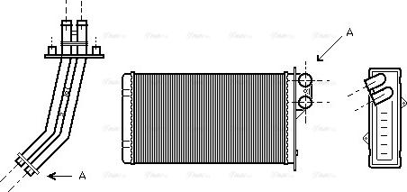 Ava Quality Cooling RT 6170 - Теплообмінник, опалення салону autozip.com.ua