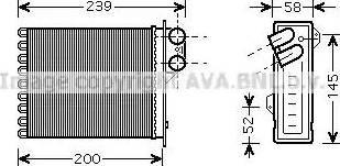 Ava Quality Cooling RT 6398 - Теплообмінник, опалення салону autozip.com.ua